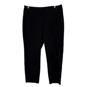 APT 9 Brynn Pants Womens 10 Black Slim Fit Stretch Pull On Ankle Career Office